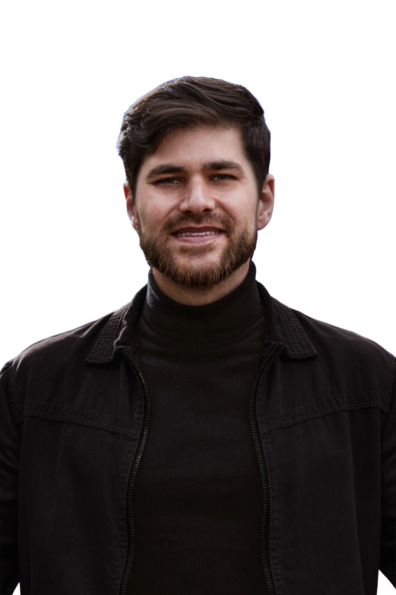 Iury Santos sorrindo, de frente